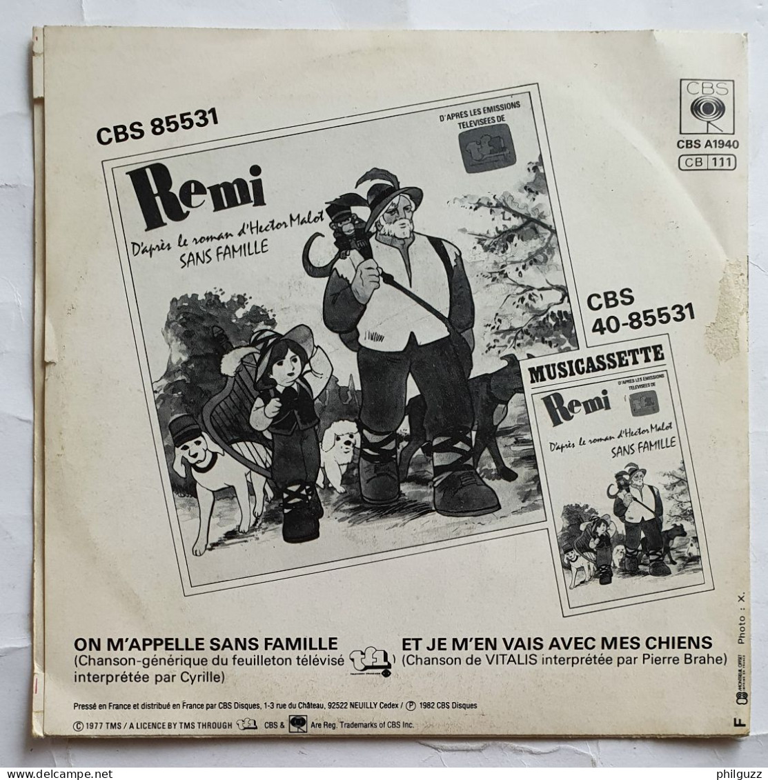 DISQUE VINYLE 45 Tours Remi Sans Famille - Cyrille & P. Brahe , BO De La Serie TV  OST, SP 1977 - Collectors