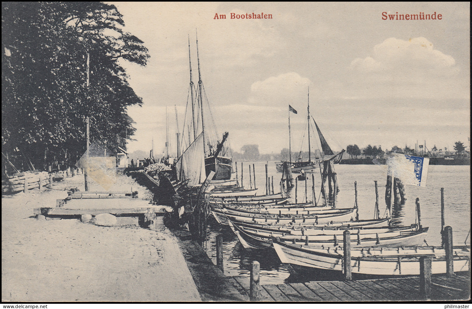 Marinefeldpost BS XIV. Torpedoboots-Halbflottille 8.12.1915, AK Swinemünde