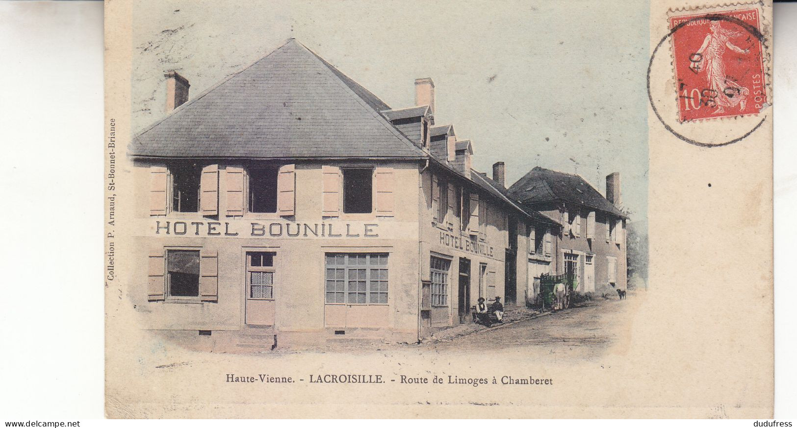 LA CROISILLE ROUTE DE LIMOGES A CHAMBERET - Autres & Non Classés