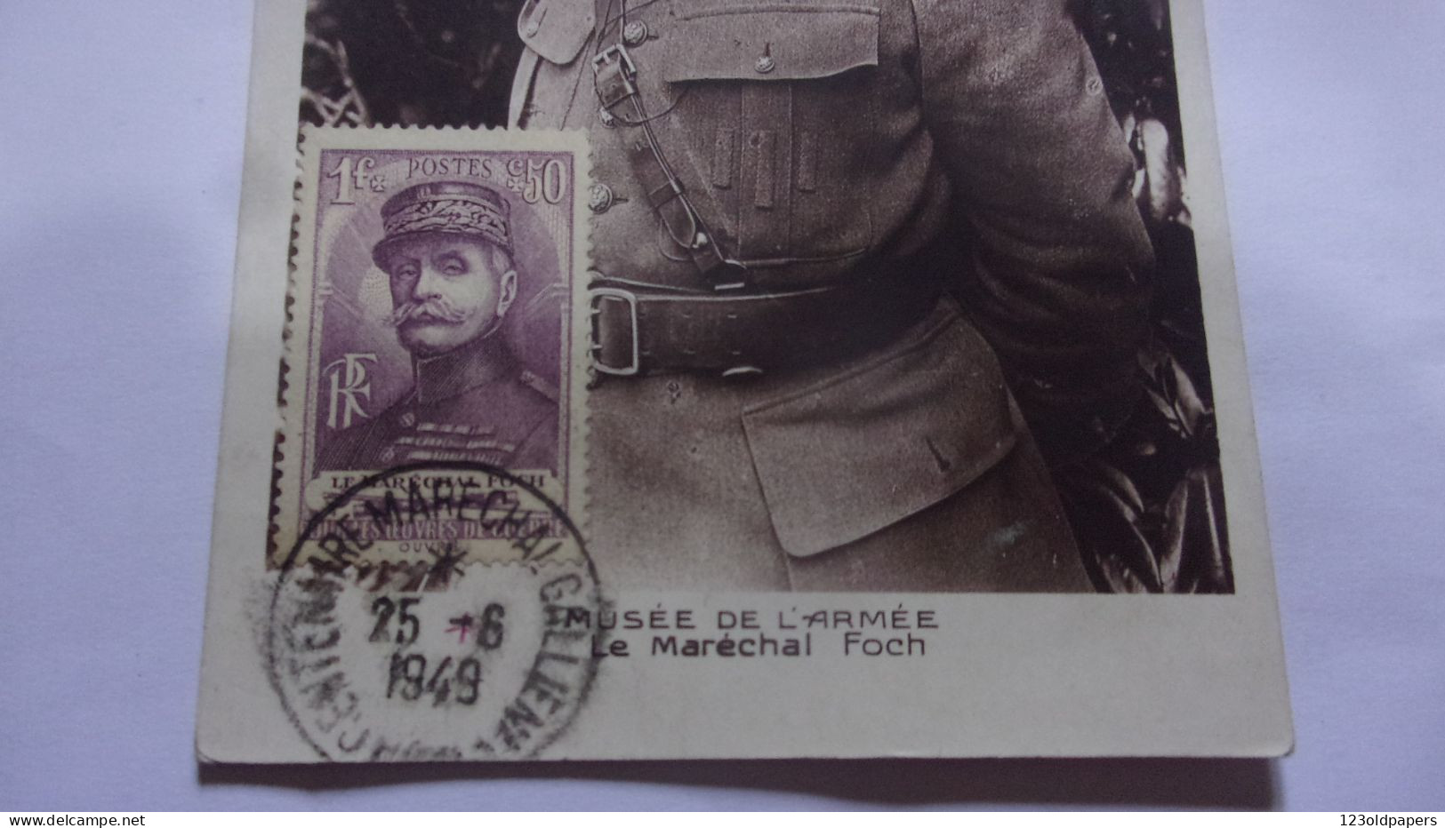 WWII CM 1949 CENTENAIRE MARECHAL FOCH MUSEE DE L ARMEE  25 6 49 EXPOSITION CENTENAIRE MARECHAL GALLIENI - 1940-1949