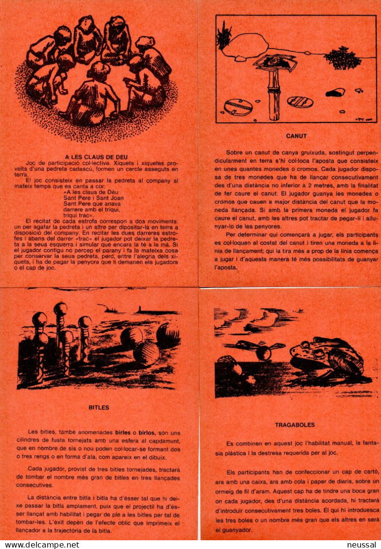 Tarjetas De Jocs Valencians De Xiquets 1982 - Other & Unclassified