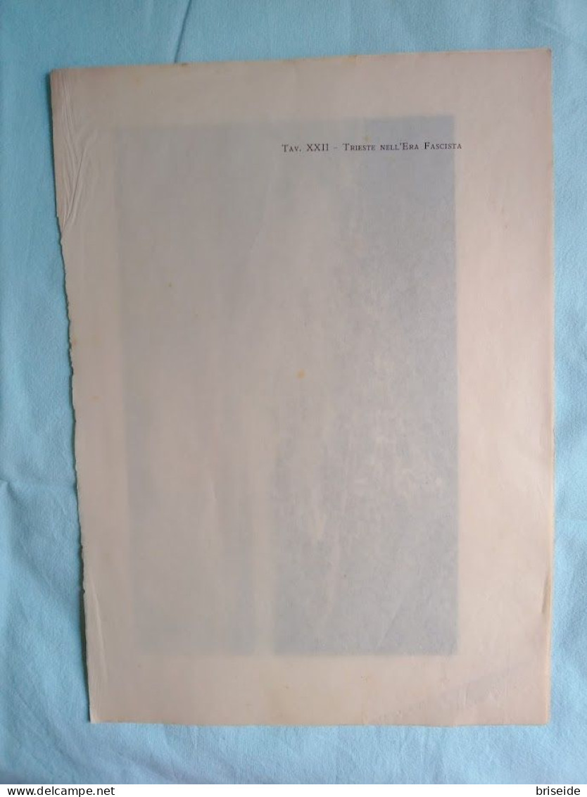 N. 5 TAVOLE STAMPE TRIESTE - PRIMA STAZIONE FERROVIARIA - PORTO - ERA FASCISTA - PANORAMA IST. GEOG. DE AGOSTINI NOVARA - Stampe & Incisioni