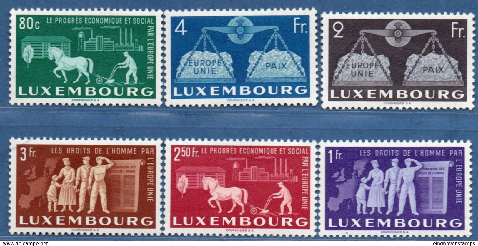 Luxemburg 1951 European Union - 6 Values MNH European Coal And Steel Community - Europese Gedachte