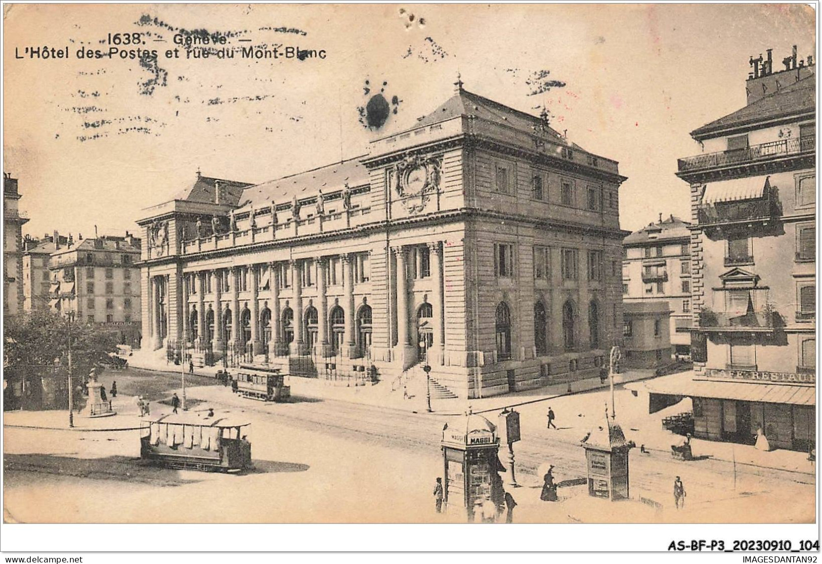 AS#BFP3-1019 - Suisse - GENEVE - L'Hôtel Des Postes - Cachet Prisonnier  - Other & Unclassified