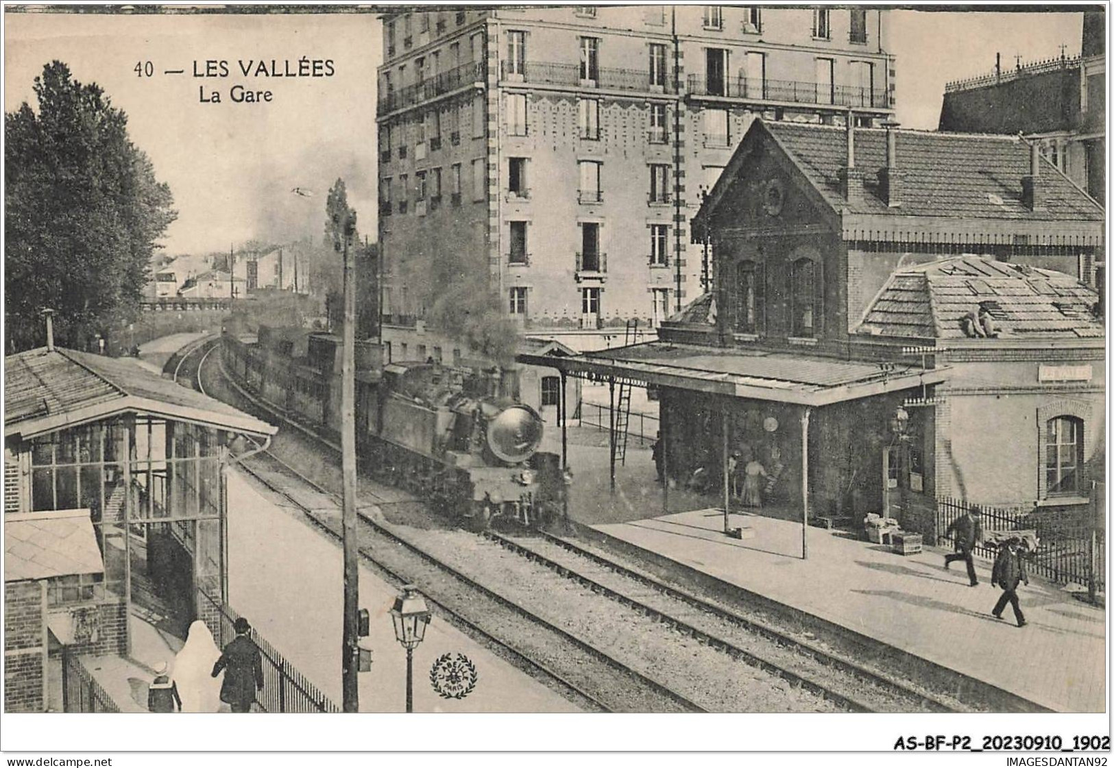AS#BFP2-92-0952 - LA GARENNE COLOMBE - LES VALLEES - La Gare - Train - La Garenne Colombes
