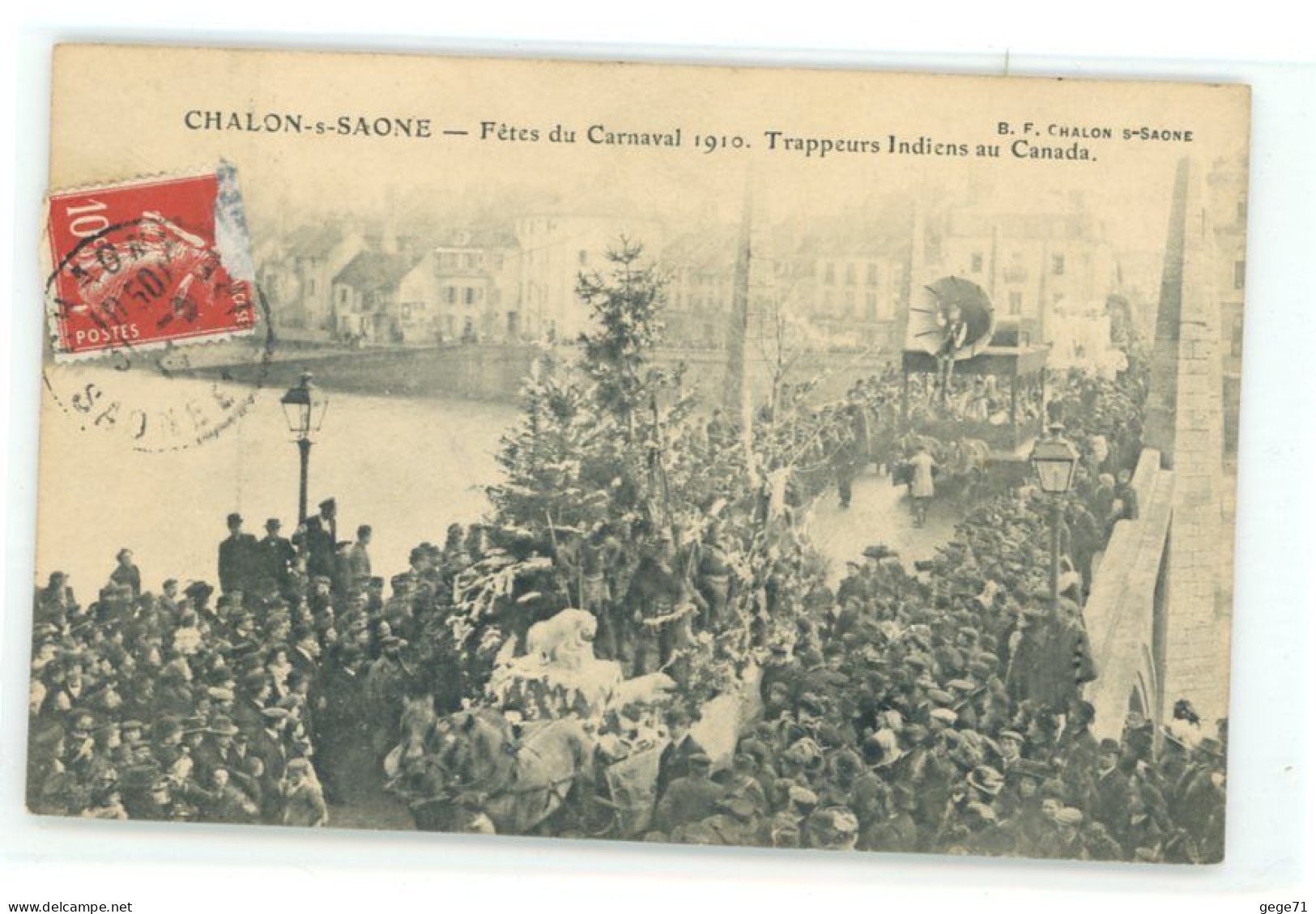 Chalon Sur Saone - Carnaval 1910 - Trappeurs Indiens Au Canada - Chalon Sur Saone