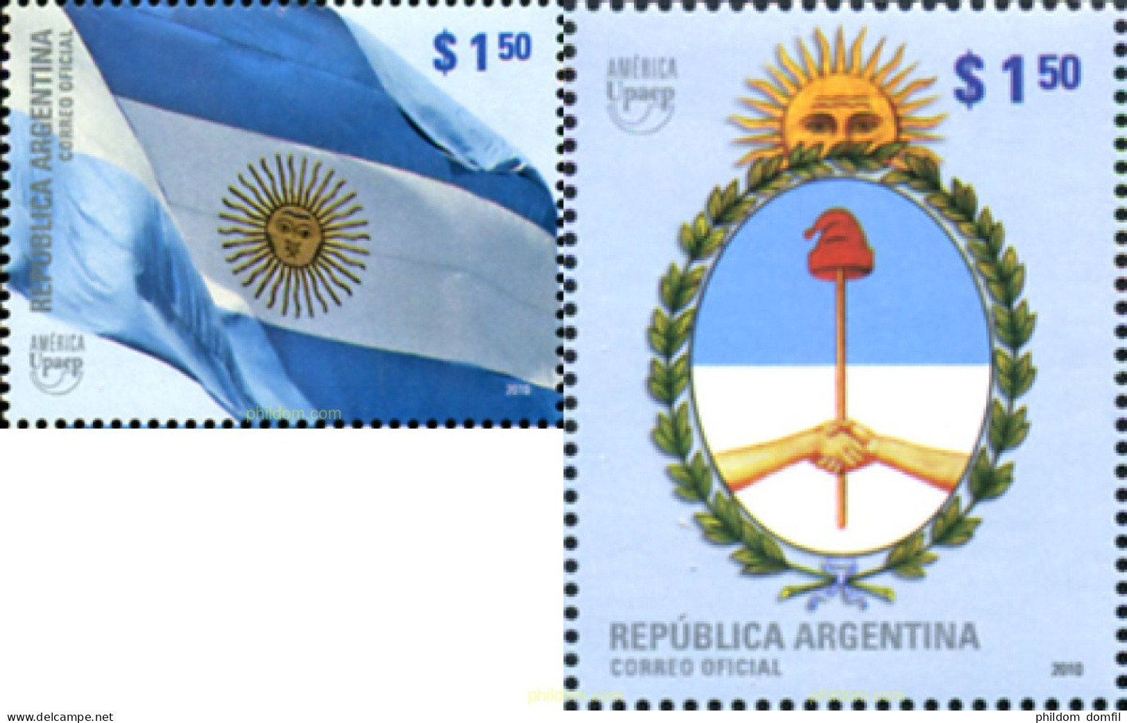 247282 MNH ARGENTINA 2010 AMERICA UPAEP 2010 - BANDERAS NACIONALES - Unused Stamps