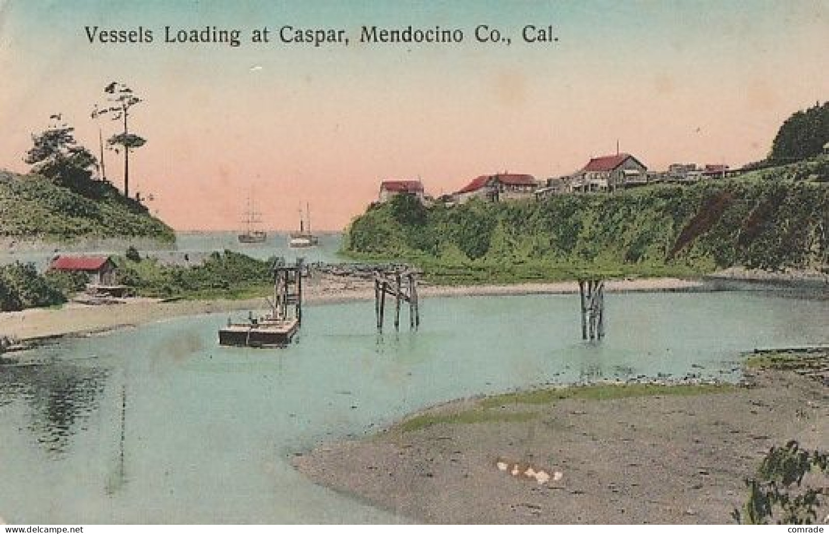 Vessels Loading At Caspar Mendocino Co - Autres & Non Classés