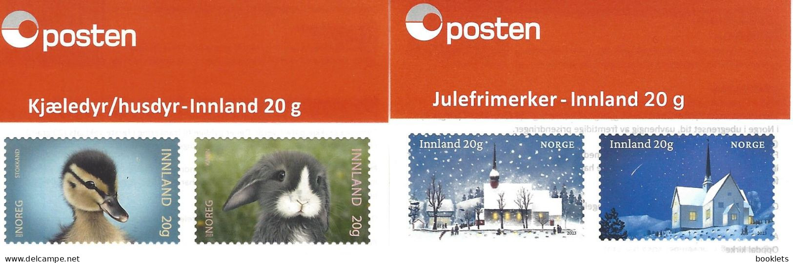 NORWAY, 2023, Booklets 225/226, Christmas - Domestic Animals - Carnets