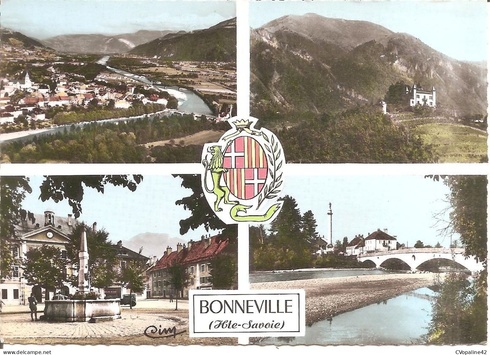 BONNEVILLE (74) Carte Multivues - Blason  CPSM GF - Bonneville