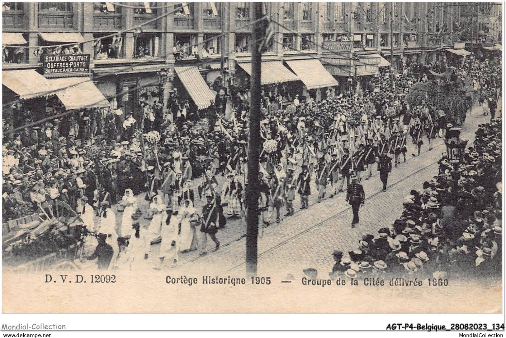 AGTP4-0298-BELGIQUE - BRUXELLES - Cortège Historique 1905 - Groupe De La Citée Délivrée  - Feesten En Evenementen