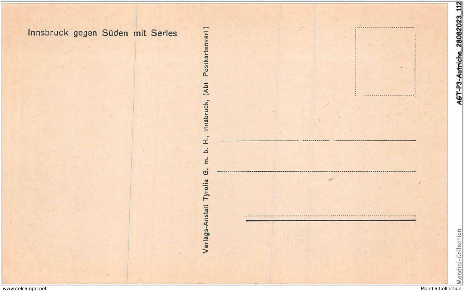 AGTP3-0202-AUTRICHE - INNSBRUCK - Gegen Suden Mit Serles  - Innsbruck