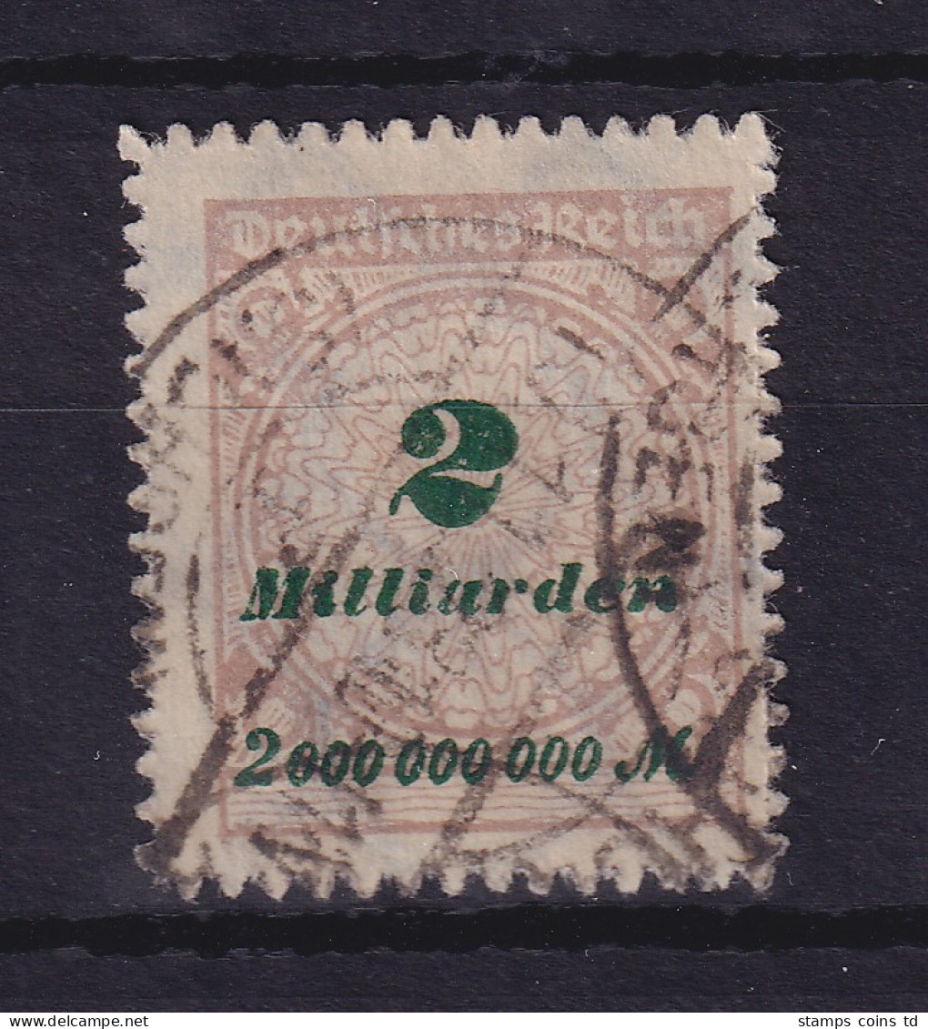 Dt. Reich 1923 Korbdeckelmuster 2 Mrd. Mark  Mi.-Nr. 326B  O Gpr. INFLA  - Used Stamps