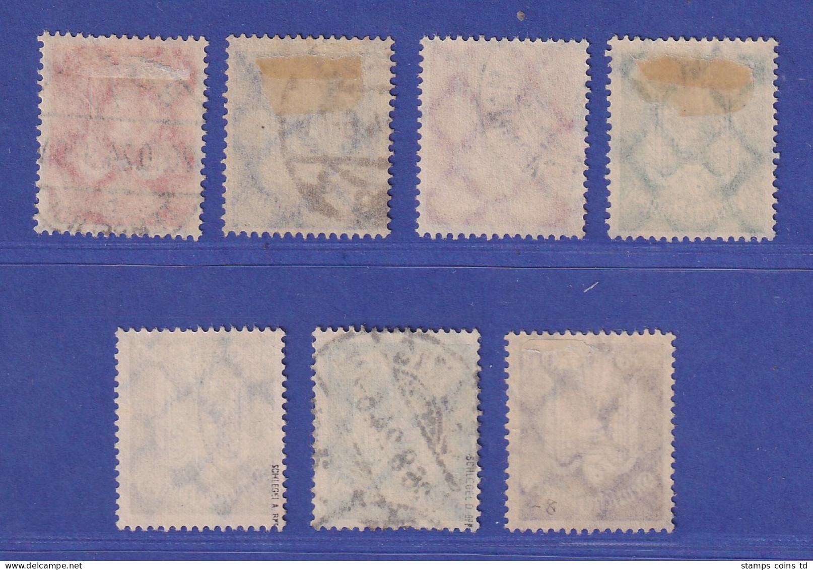 Dt. Reich 1924 Flugpostmarken Holztaube Mi.-Nr. 344-350 Gestempelt - Used Stamps