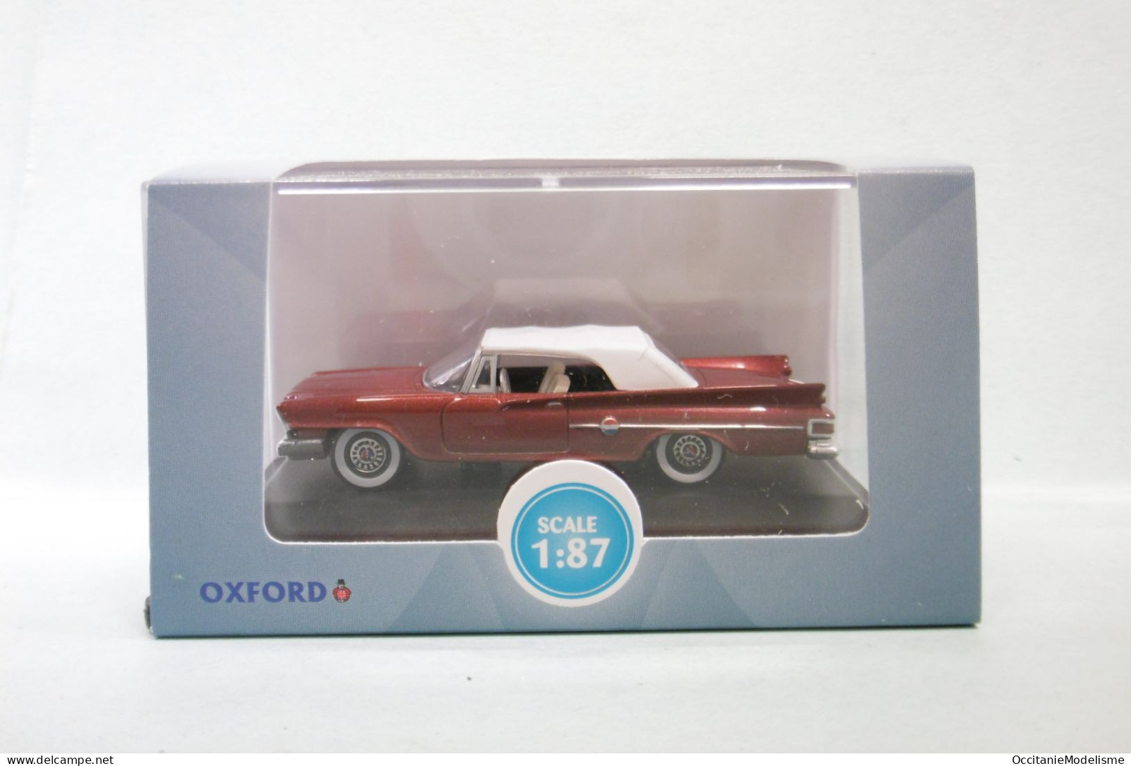 Oxford - CHRYSLER 300 Convertible 1961 Brun Métallisé Voiture US Neuf HO 1/87 - Véhicules Routiers