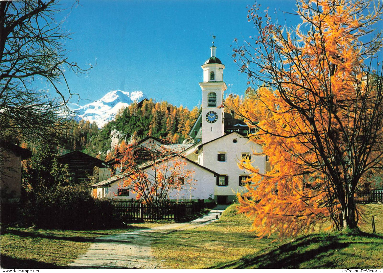 SUISSE - Sils Maria Mit Piz La Margna (Engadin) - Vue Générale - Carte Postale - Sils Im Engadin/Segl