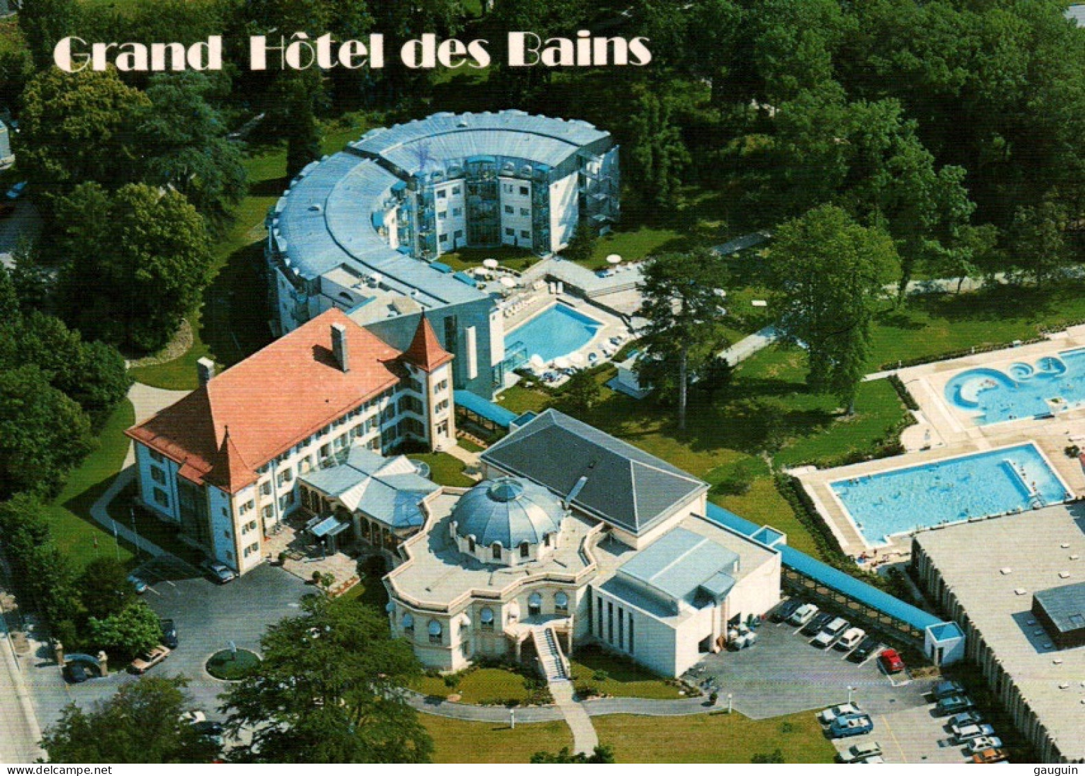 CPM - YVERDON-les-BAINS - Grand Hôtel Des Bains (vue Aérienne) ... Edition J.C (affranchissement TP) - Yverdon-les-Bains 