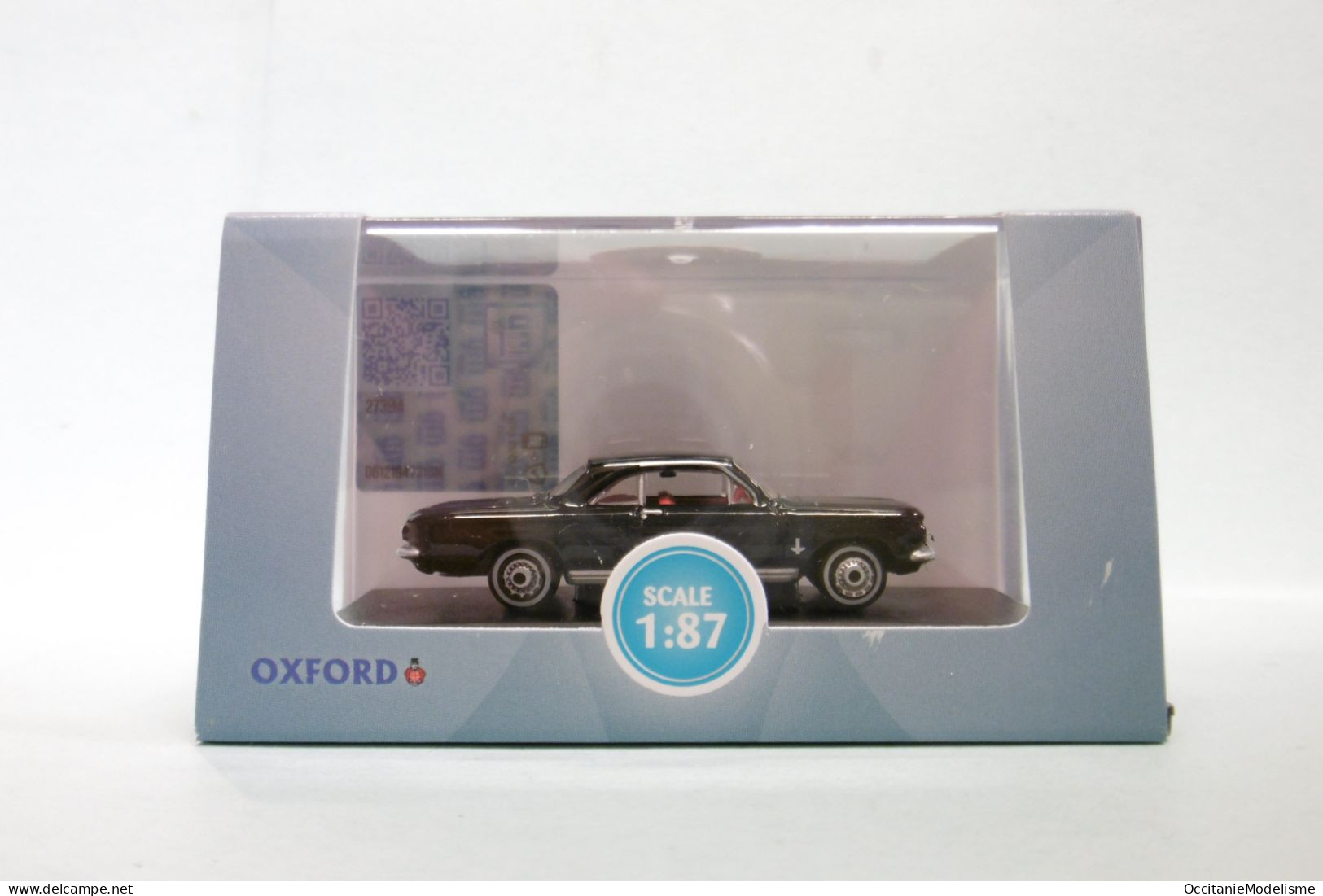 Oxford - CHEVROLET CORVAIR COUPE 1963 Noir Voiture US Neuf HO 1/87 - Véhicules Routiers