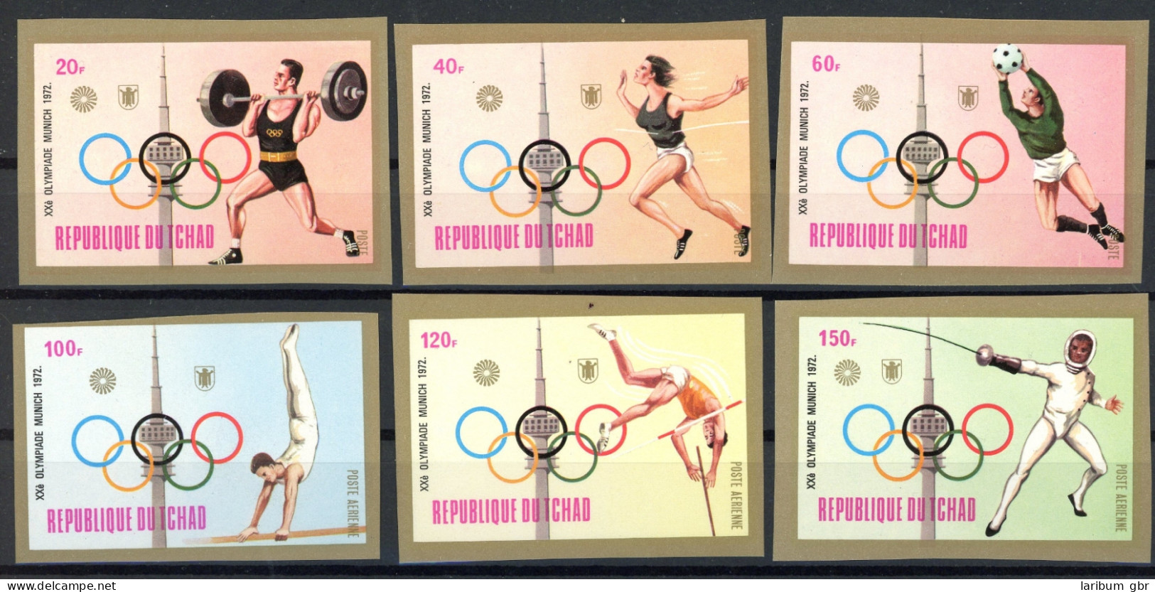 Tschad 582-587 B Postfrisch Olympia 1972 #ID249 - Tchad (1960-...)