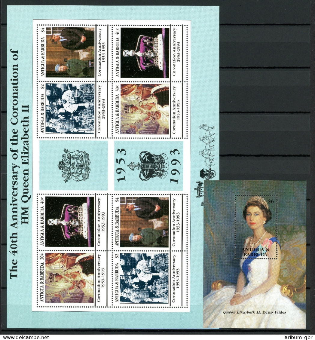 Antigua + Barbuda 1784-1878 + Bl 260 Postfrisch Elizabeth II. #IX528 - Antigua And Barbuda (1981-...)