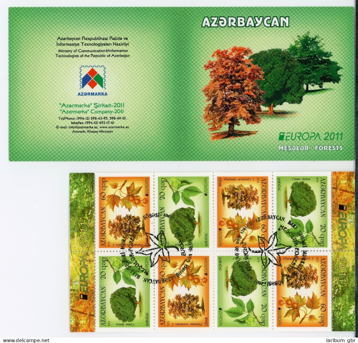 Aserbaidschan Markenheft Mit 840-41 CEPT 2011 Ersttagssonderstempel #HX388 - Azerbaïdjan
