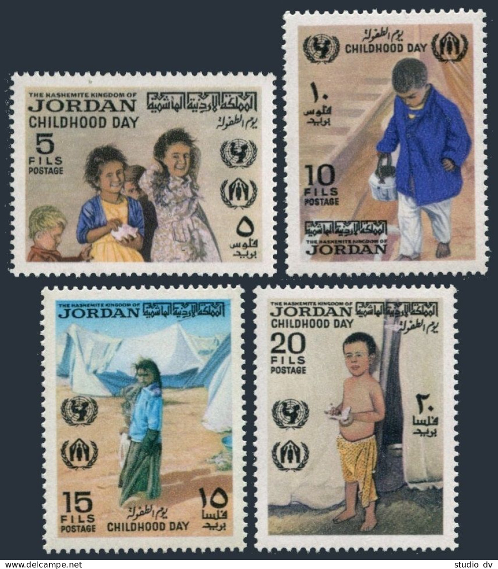 Jordan 657-660,MNH.Michel 786-789. Childhood Day 1970.UNICEF,Refugee Emblems. - Giordania