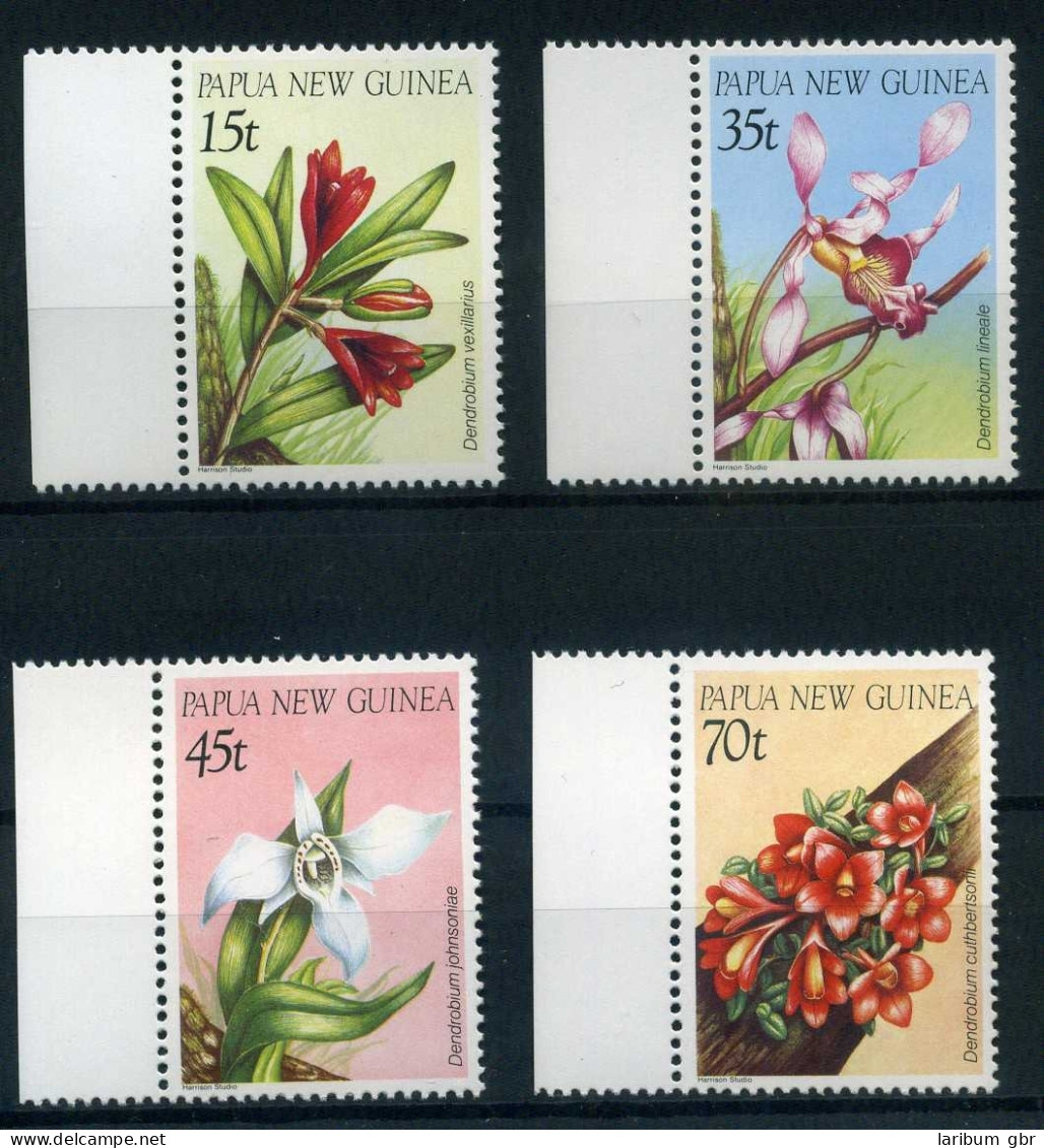 Papua Neuguinea Bogenrand 531-534 Postfrisch Pflanzen #HK252 - Papouasie-Nouvelle-Guinée