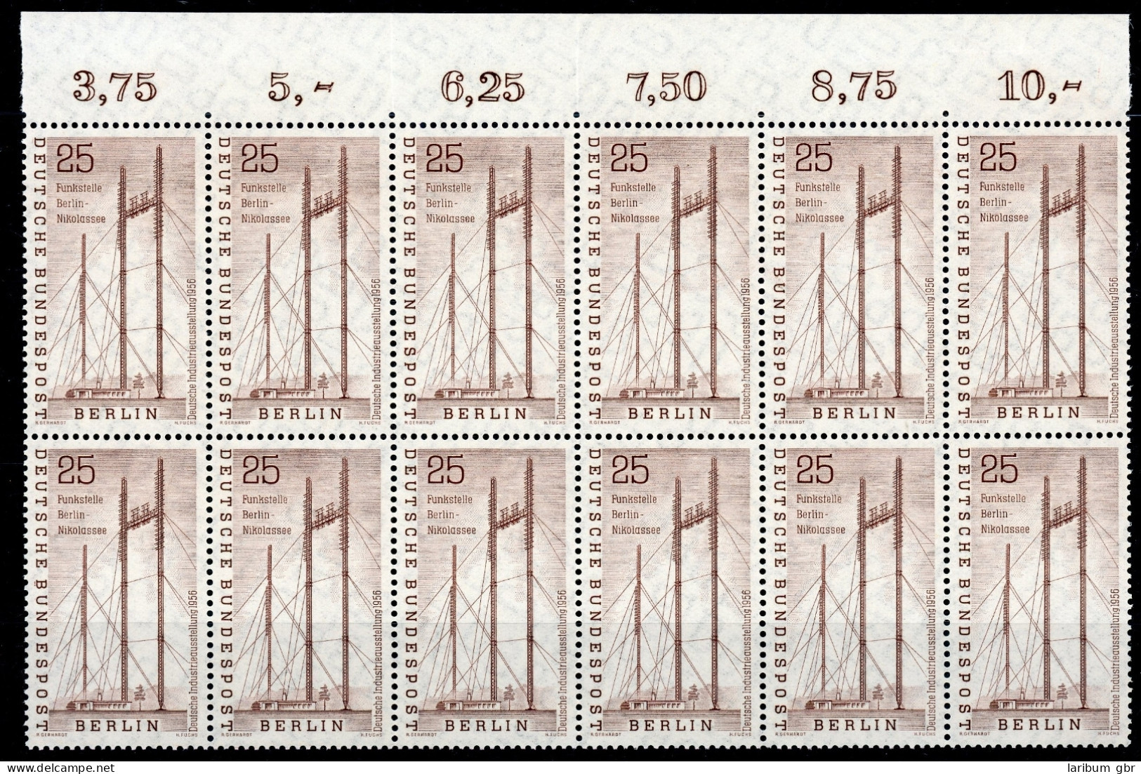 Berlin 12er Bogenteil Oberrand 157 Postfrisch 2x Gefaltet #HU532 - Otros & Sin Clasificación