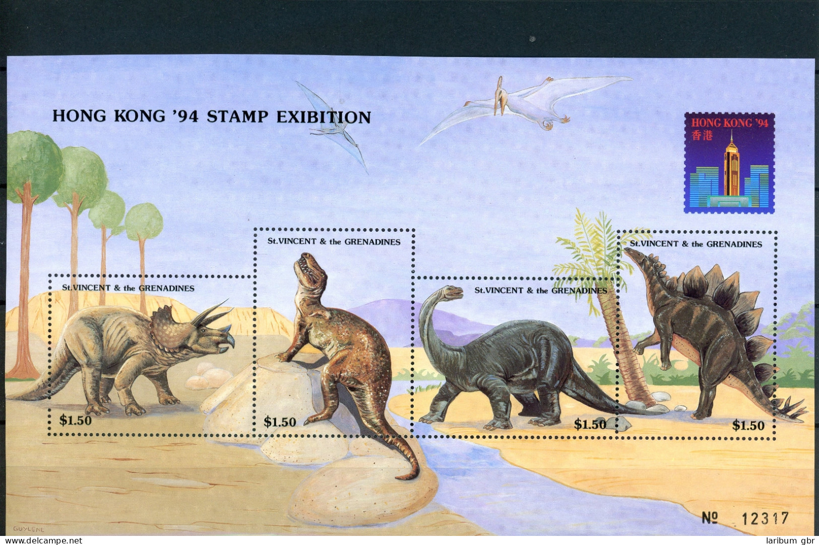 St. Vincent Grenadinen Block 306 Postfrisch Dinosaurier #JD464 - St.Vincent & Grenadines