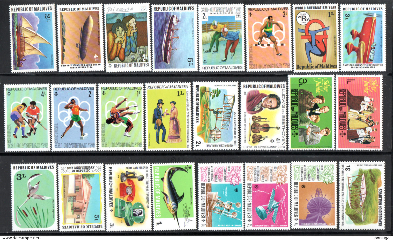 Maldives ( 88  ** Timbres Neuf ) - ( 3 Timbres Oblitere ) - Maldives (1965-...)