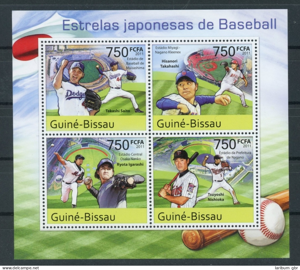 Guinea Bissau Kleinbogen 5513-5516 Postfrisch Baseball #JK855 - Guinea-Bissau