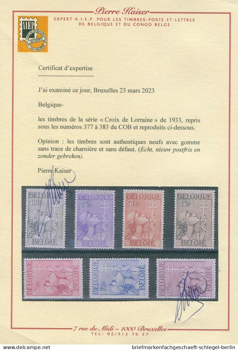 Belgien, 1933, 366-72, Postfrisch - Other & Unclassified