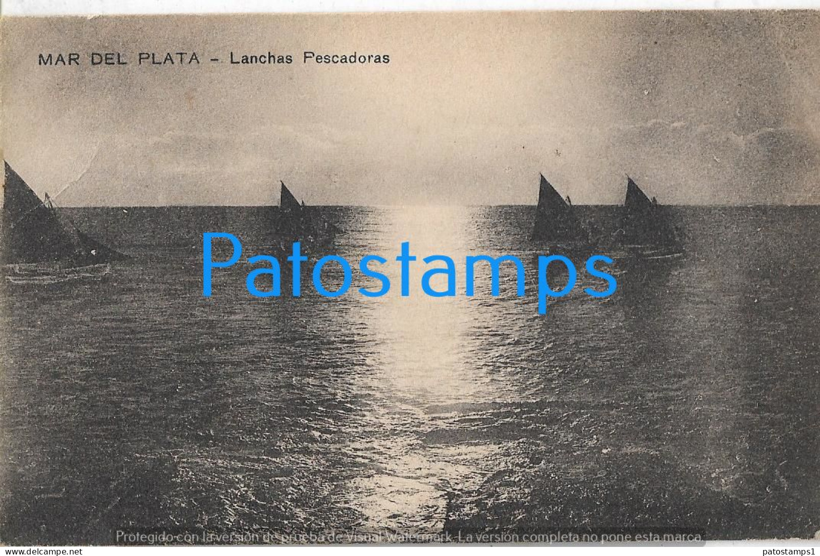 228844 ARGENTINA MAR DEL PLATA LANCHAS PESCADORAS ED O.H B.A POSTAL POSTCARD - Argentine