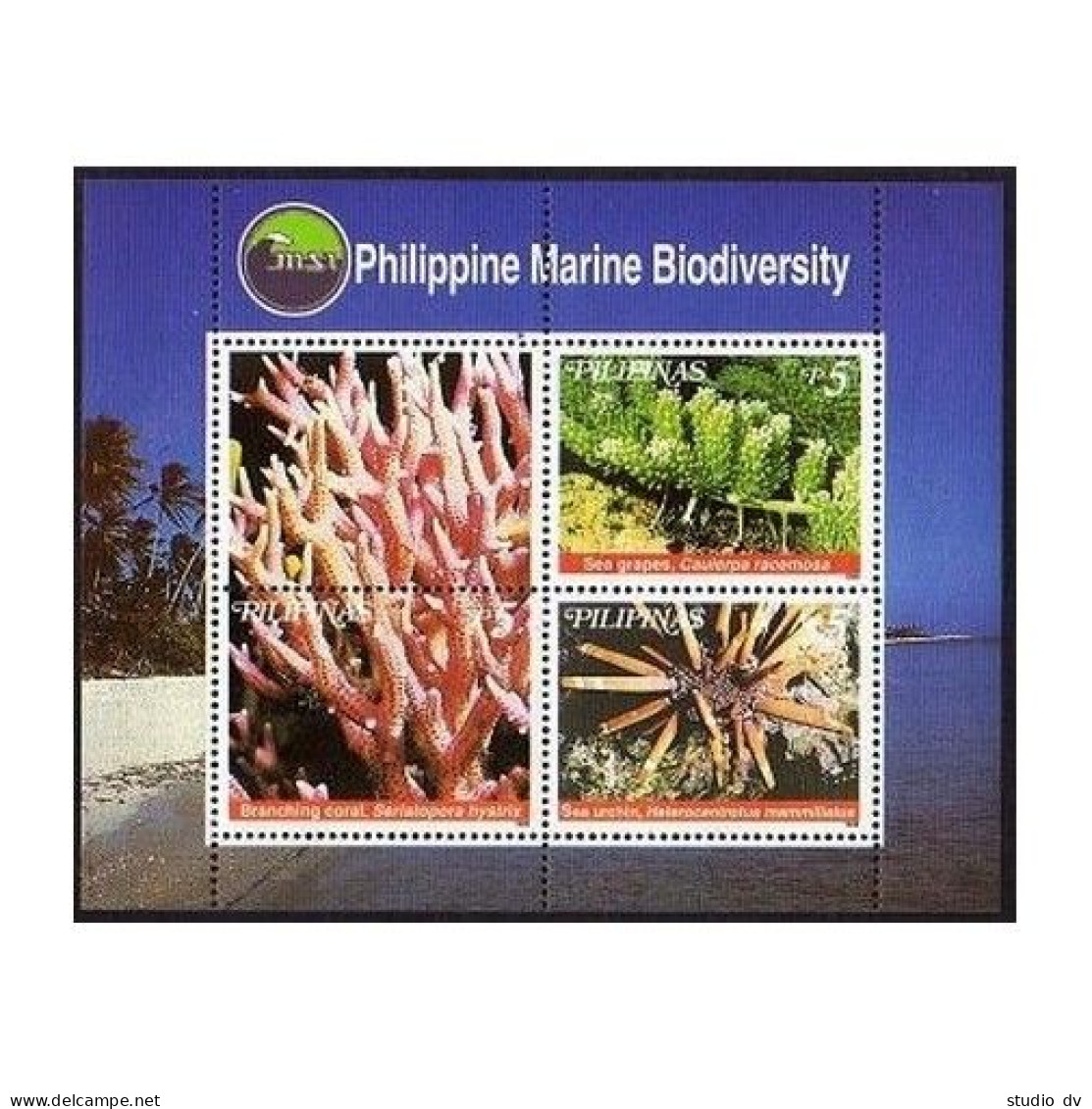 Philippines 2614 Ad Block, 2615 Ac Sheet, MNH. Marine Biodiversity, 1999. - Filippine