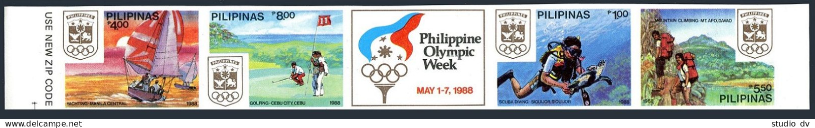 Philippines 1933-1938 Imperf, MNH. National Olympic Committee, 1988. Turtle. - Philippines