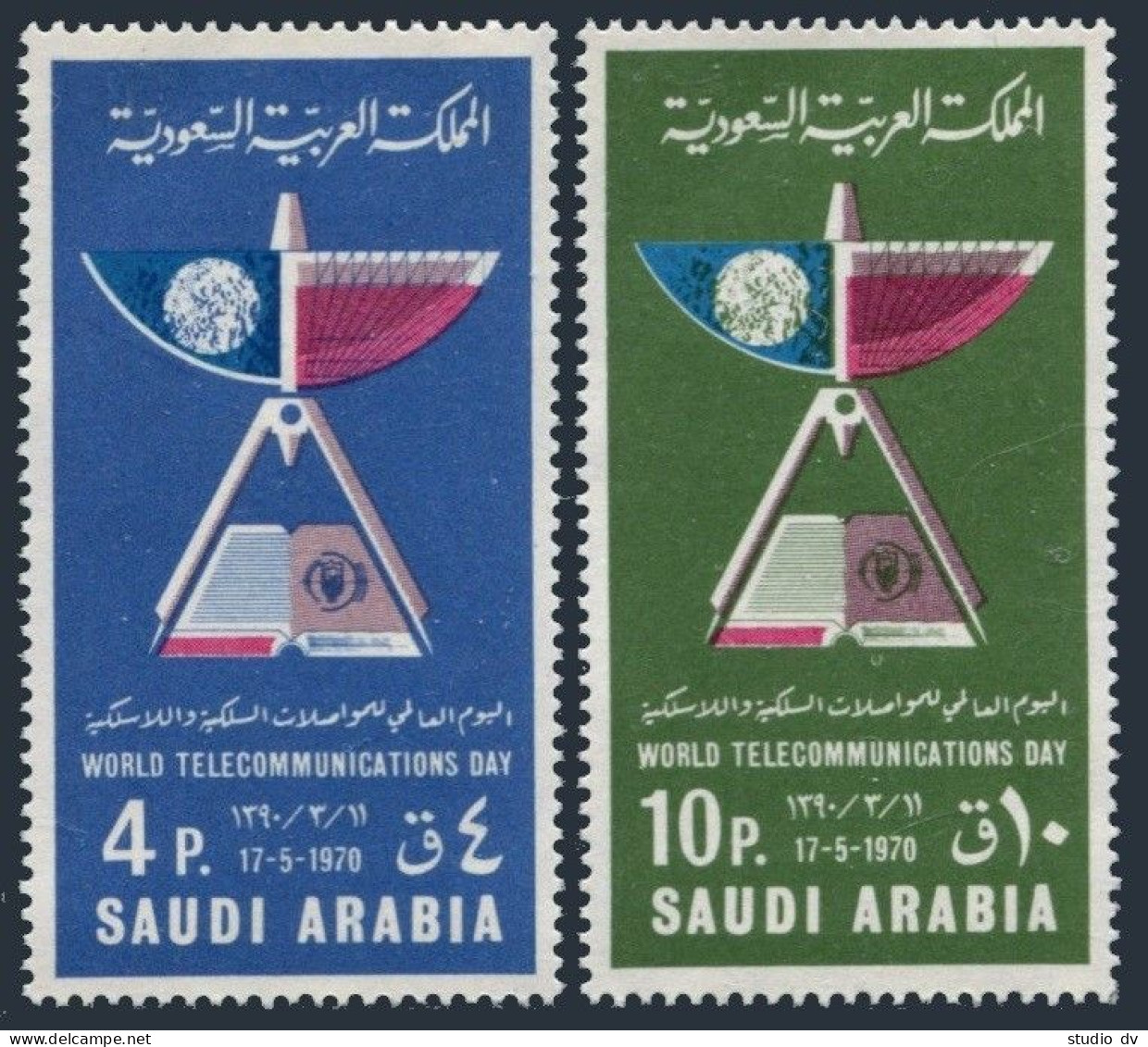 Saudi Arabia 616-617, MNH. Mi 523-524. World Telecommunications Day, 1970. - Arabie Saoudite