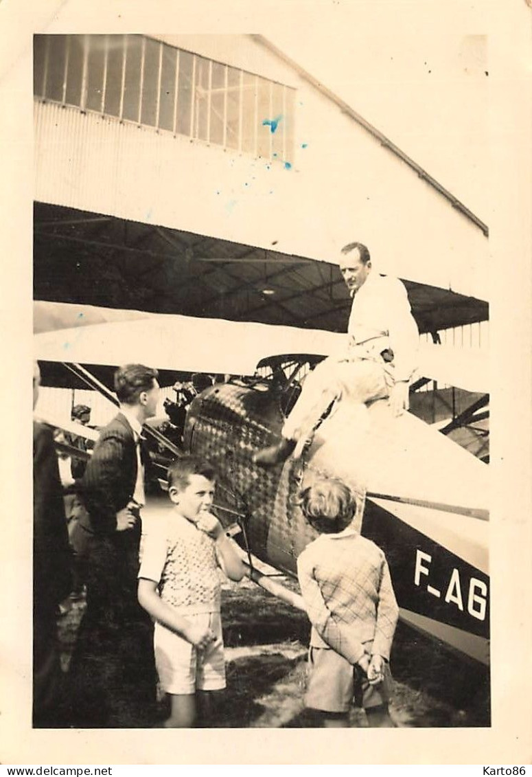 La Baule * Aviation Meeting * Aviateur Jérôme CAVALLI Avion Aérodrome * Cavalli 1938 * Photo Ancienne 9x6.5cm - La Baule-Escoublac