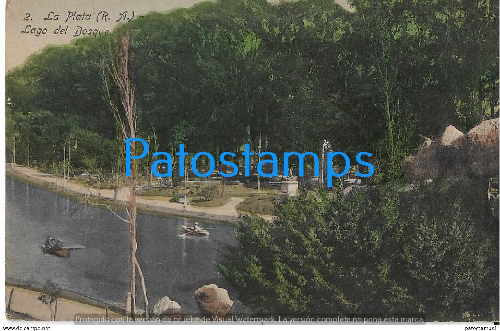 228862 ARGENTINA BUENOS AIRES LA PLATA LAGO DEL BOSQUE POSTAL POSTCARD - Argentinië