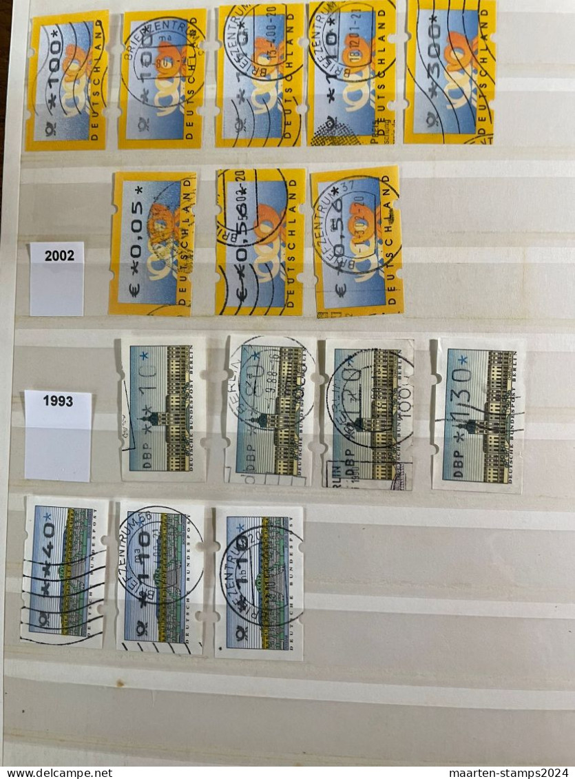 Germany, Collection Automatstroken Till 2016, O, Approx 250 Stamps, Desired Revenue 30 - Sammlungen