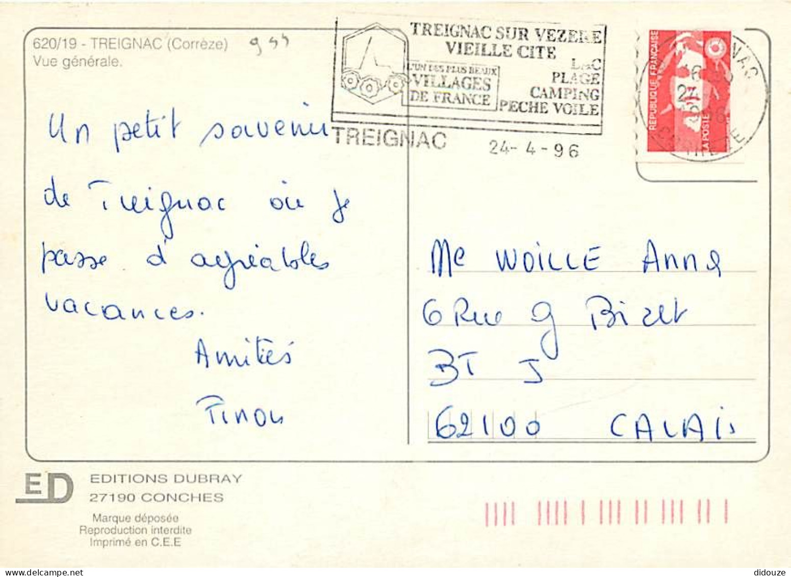 19 - Treignac - Vue Générale - Flamme Postale De Treignac - CPM - Voir Scans Recto-Verso - Treignac