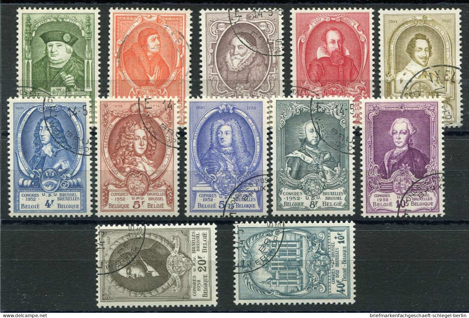 Belgien, 1952, 929-40, Gestempelt - Other & Unclassified