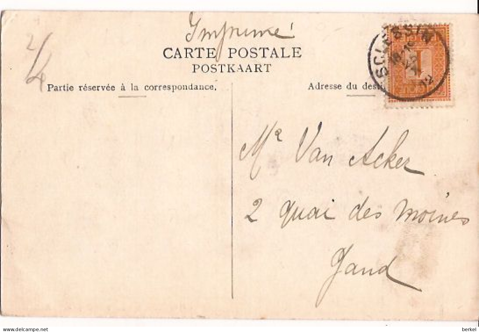 SERAING 44 OUGRÉE Sortie Lamarche  Cachet 1912 Re 715/d1 - Seraing