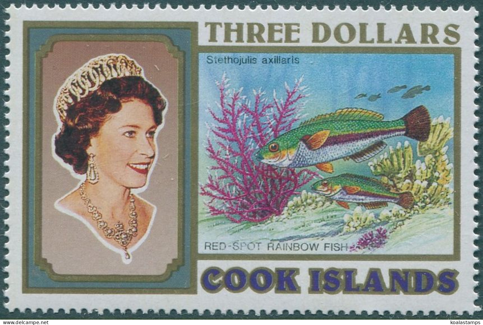 Cook Islands 1992 SG1273 $3 Red-spotted Rainbowfish MNH - Cook Islands