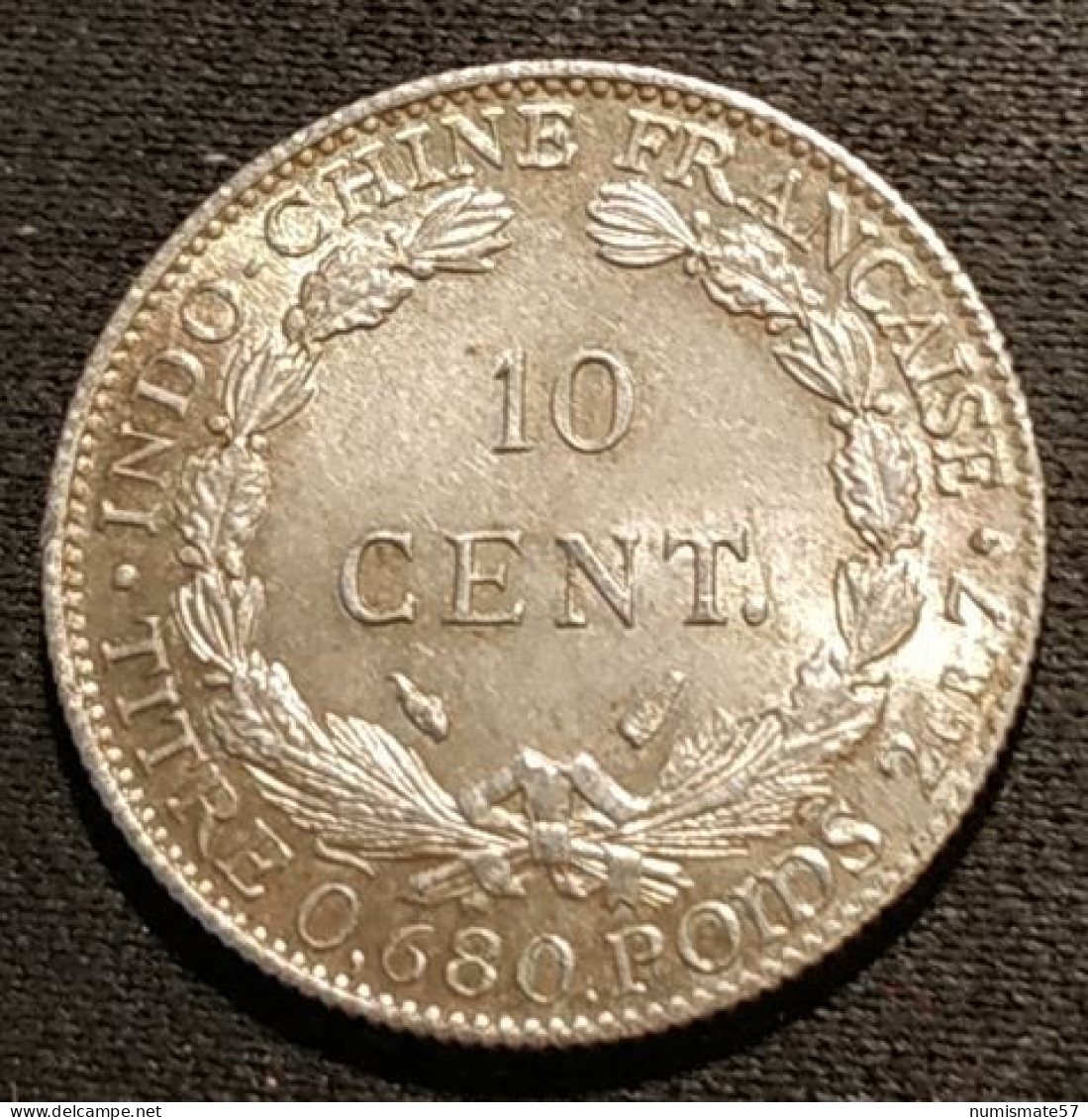 Qualité - INDOCHINE - 10 CENTIMES 1937 - Argent - Silver - KM 16.2 - Indochina Francesa