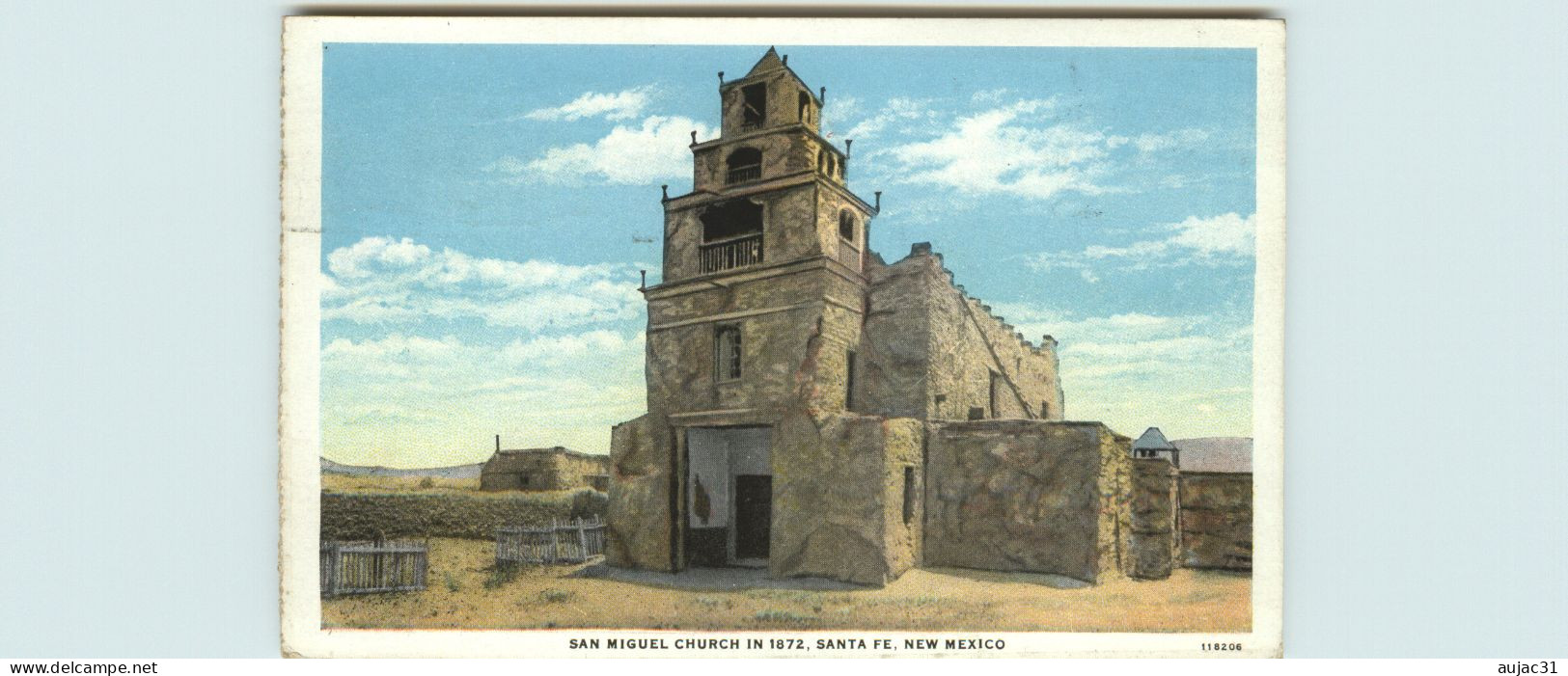 Etats-Unis - New Mexico - San Miguel Church In 1872 - Santa Fe - état - Santa Fe