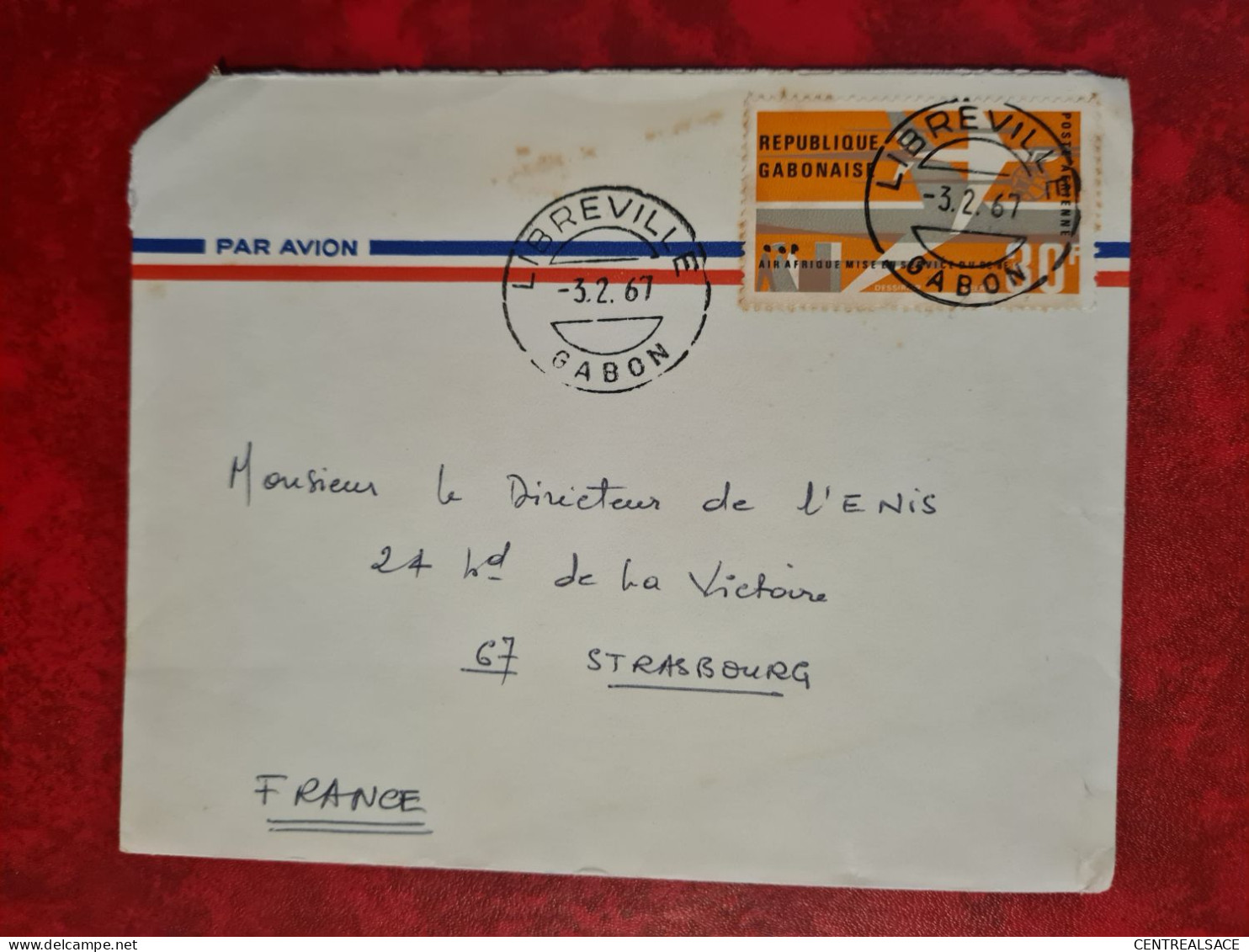 LETTRE Gabon, LIBREVILLE 1967 POSTE AERIENNE AIR AFRIQUE - Gabon (1960-...)