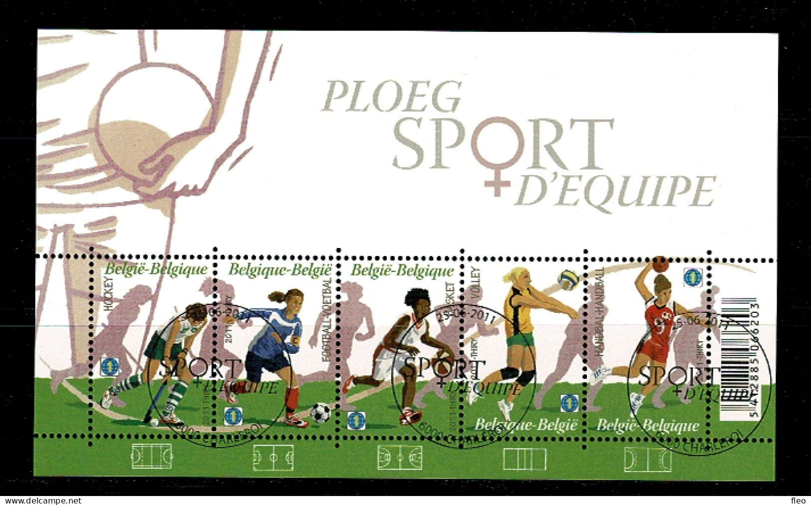 2011 BL190 (4155/4159) Postfris Met 1édag Stempel : HEEL MOOI ! MNH Avec Cachet 1er Jour : SPORT - 2002-… (€)