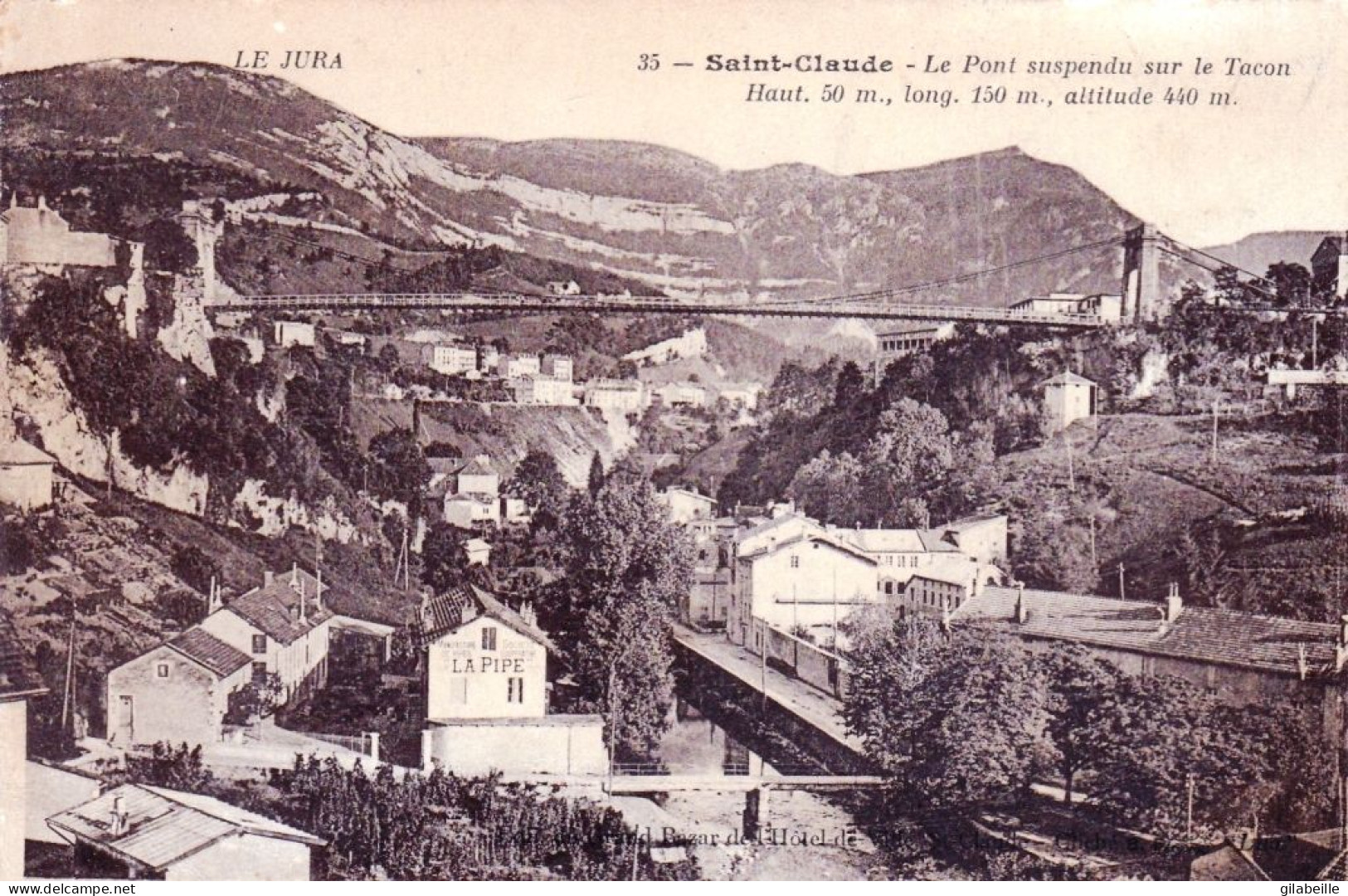 39 - Jura -  SAINT CLAUDE - Le Pont Suspendu Sur Le Tacon - Saint Claude