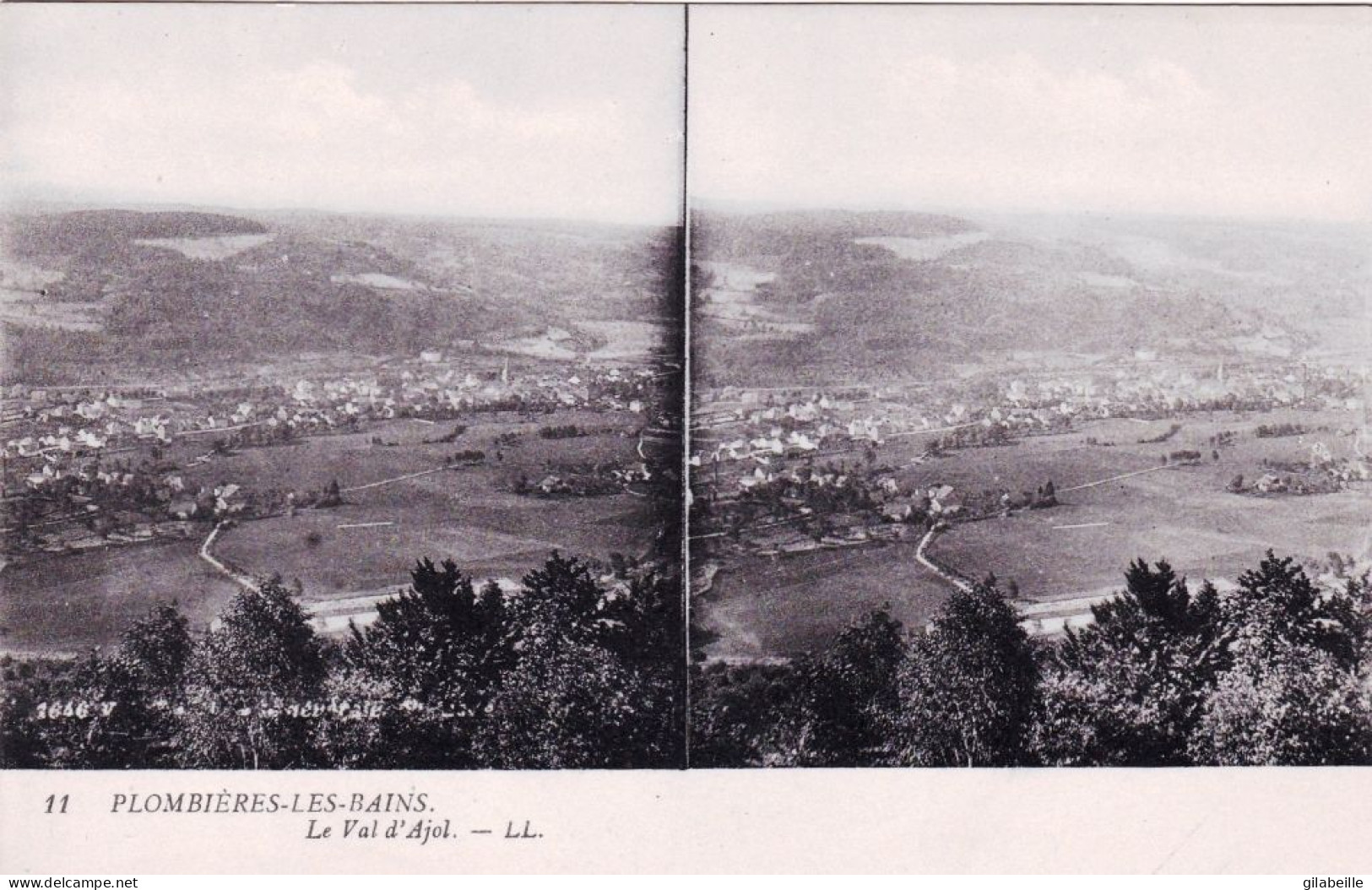 88 - Vosges - PLOMBIERES Les BAINS - Le Val D Ajol  -  Carte Stereoscopique - Plombieres Les Bains