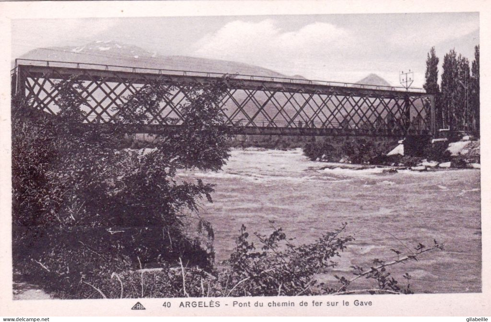 65 - Hautes Pyrenees - ARGELES - Pont Du Chemin De Fer Sur Le Gave - Argeles Gazost